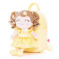 Cargar la imagen en la vista de la galería, Gloveleya 9 - inch Personalized Love Heart Girls Dolls Backpacks Yellow - Gloveleya Official
