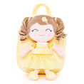 Load image into Gallery viewer, Gloveleya 9 - inch Personalized Love Heart Girls Dolls Backpacks Yellow - Gloveleya Official
