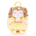 Carica l'immagine nel visualizzatore della galleria, Gloveleya 9 - inch Personalized Love Heart Girls Dolls Backpacks Yellow - Gloveleya Official
