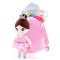 Cargar la imagen en la vista de la galería, Gloveleya 9 - inch Personalized Plush Ballet Girl Dolls Backpack Pink Ballet Dream - Gloveleya Official
