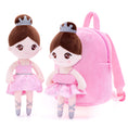 Cargar la imagen en la vista de la galería, Gloveleya 9 - inch Personalized Plush Ballet Girl Dolls Backpack Pink Ballet Dream - Gloveleya Official
