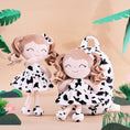 Charger l'image dans la visionneuse de la galerie, Gloveleya 9 - inch Personalized Plush Curly Animal Dolls Backpack Cow - Gloveleya Official
