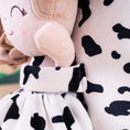 Cargar la imagen en la vista de la galería, Gloveleya 9 - inch Personalized Plush Curly Animal Dolls Backpack Cow - Gloveleya Official
