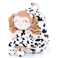 Charger l'image dans la visionneuse de la galerie, Gloveleya 9 - inch Personalized Plush Curly Animal Dolls Backpack Cow - Gloveleya Official
