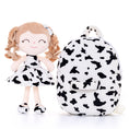 Bild in Galerie-Betrachter laden, Gloveleya 9 - inch Personalized Plush Curly Animal Dolls Backpack Cow - Gloveleya Official
