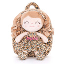 Gloveleya 9 - inch Personalized Plush Curly Animal Dolls Backpack Gifts - Gloveleya Official