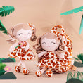 Bild in Galerie-Betrachter laden, Gloveleya 9 - inch Personalized Plush Curly Animal Dolls Backpack Giraffe - Gloveleya Official
