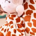 Cargar la imagen en la vista de la galería, Gloveleya 9 - inch Personalized Plush Curly Animal Dolls Backpack Giraffe - Gloveleya Official
