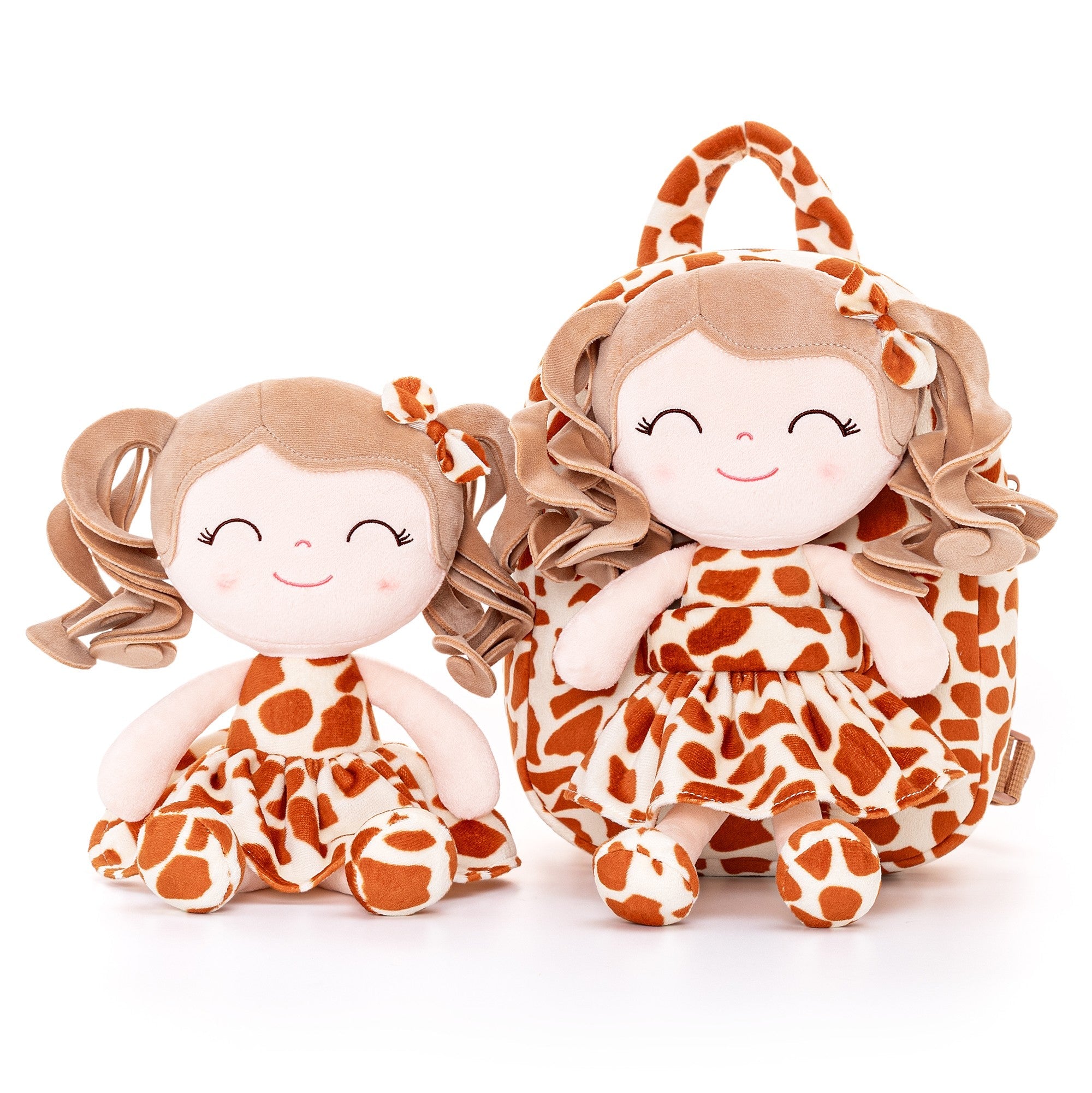 Gloveleya 9 - inch Personalized Plush Curly Animal Dolls Backpack Series - Gloveleya Official