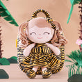 Cargar la imagen en la vista de la galería, Gloveleya 9 - inch Personalized Plush Curly Animal Dolls Backpack Tiger - Gloveleya Official
