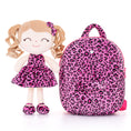 Cargar la imagen en la vista de la galería, Gloveleya 9 - inch Personalized Plush Curly Animal Leopard Dolls Backpack Rose Costume - Gloveleya Official
