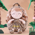 Bild in Galerie-Betrachter laden, Gloveleya 9 - inch Personalized Plush Curly Animal Leopard Dolls Backpack Skinny - Gloveleya Official
