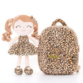 Bild in Galerie-Betrachter laden, Gloveleya 9 - inch Personalized Plush Curly Animal Leopard Dolls Backpack Skinny - Gloveleya Official
