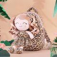 Bild in Galerie-Betrachter laden, Gloveleya 9 - inch Personalized Plush Curly Animal Leopard Dolls Backpack Skinny - Gloveleya Official
