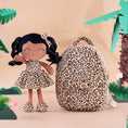 Bild in Galerie-Betrachter laden, Gloveleya 9 - inch Personalized Plush Curly Animal Leopard Dolls Backpack Tanned - Gloveleya Official
