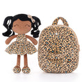 Bild in Galerie-Betrachter laden, Gloveleya 9 - inch Personalized Plush Curly Animal Leopard Dolls Backpack Tanned - Gloveleya Official
