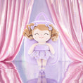 Load image into Gallery viewer, Gloveleya 9 - inch Personalized Plush Curly Ballet Girl Dolls Backpack Purple Ballet Dream - Gloveleya Official
