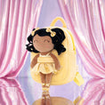 Bild in Galerie-Betrachter laden, Gloveleya 9 - inch Personalized Plush Curly Ballet Girl Dolls Backpack Tanned Gold Ballet Dream - Gloveleya Official
