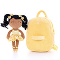 Bild in Galerie-Betrachter laden, Gloveleya 9 - inch Personalized Plush Curly Ballet Girl Dolls Backpack Tanned Gold Ballet Dream - Gloveleya Official
