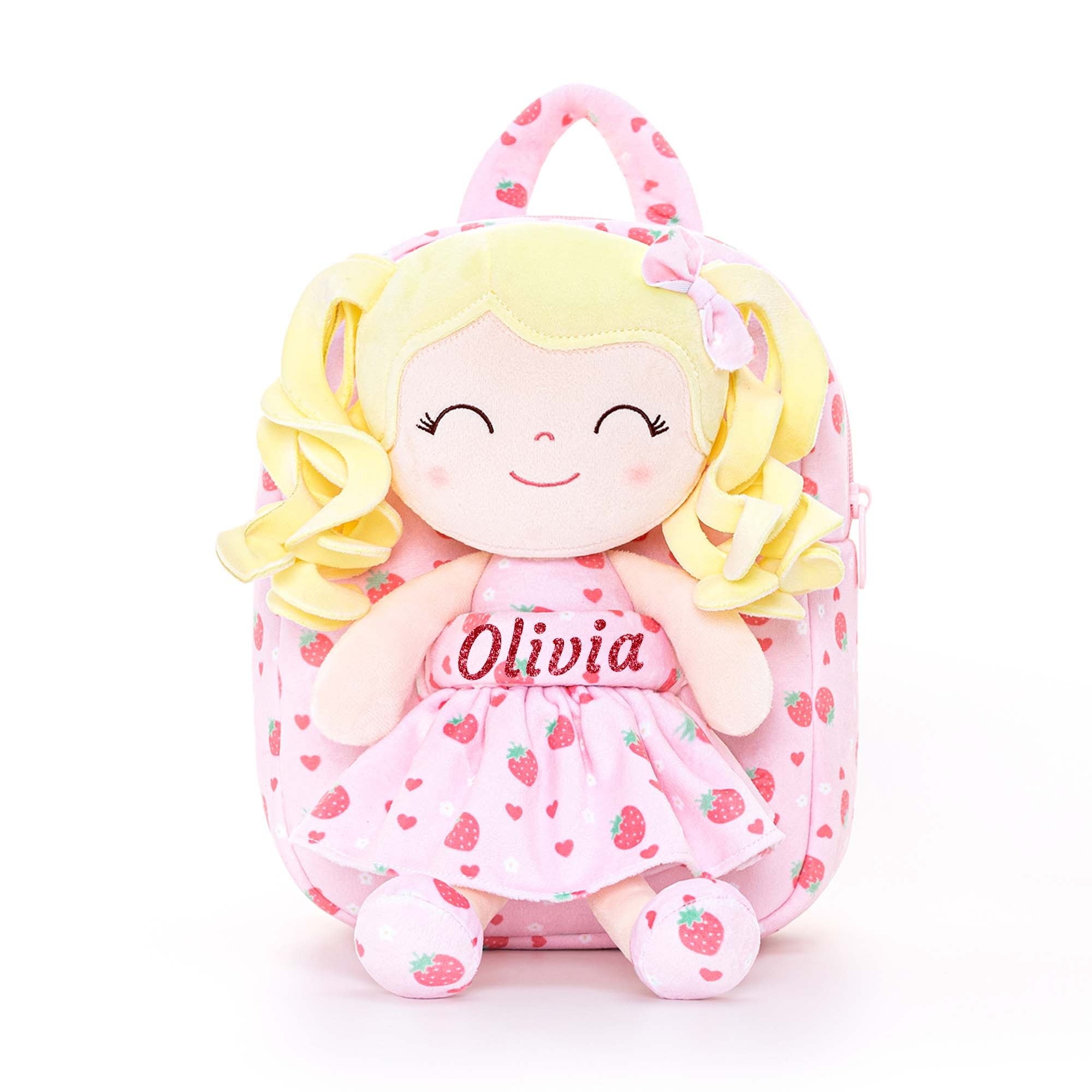 Gloveleya 9 - inch Personalized Plush Curly Fruit Dolls Backpack Gifts - Gloveleya Official