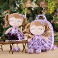 Cargar la imagen en la vista de la galería, Gloveleya 9 - inch Personalized Plush Curly Fruit Dolls Backpack Grape - Gloveleya Official
