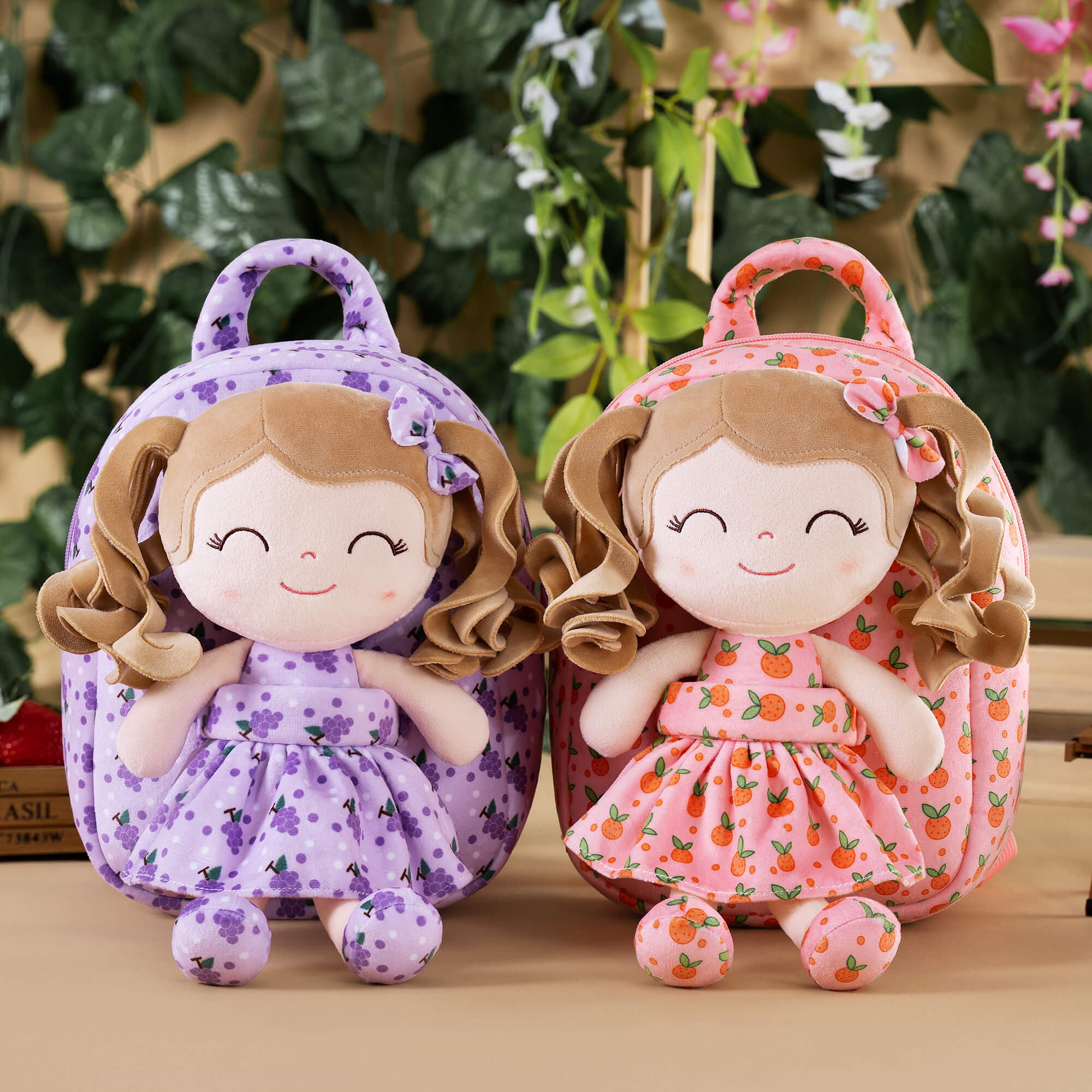 Gloveleya 9 - inch Personalized Plush Curly Fruit Dolls Backpack Series - Gloveleya Official