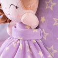 Load image into Gallery viewer, Gloveleya 9 - inch Personalized Plush Curly Star Dolls Backpack Purple - Gloveleya Official
