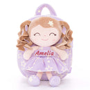 Gloveleya 9 - inch Personalized Plush Curly Star Dolls Backpack Series - Gloveleya Official