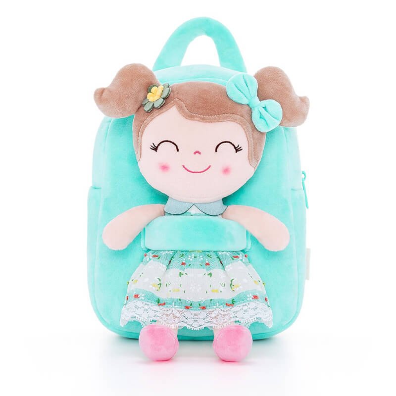 Gloveleya 9 - inch Personalized Spring Girl Backpacks Green - Gloveleya Official