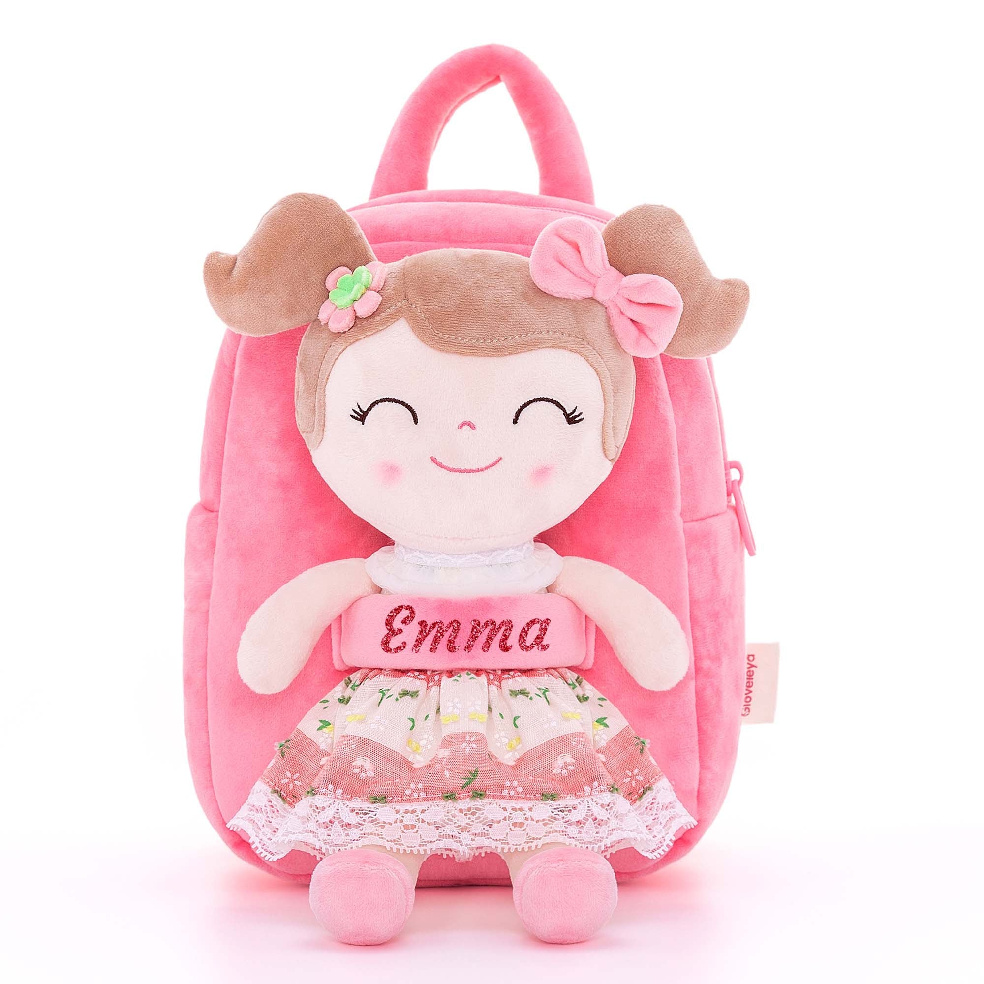 Gloveleya 9 - inch Personalized Spring Girl Backpacks Pink - Gloveleya Official