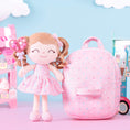 Load image into Gallery viewer, Gloveleya 9 - inch Personalized Spring Girl Love Heart Dolls Backpacks Pink - Gloveleya Official
