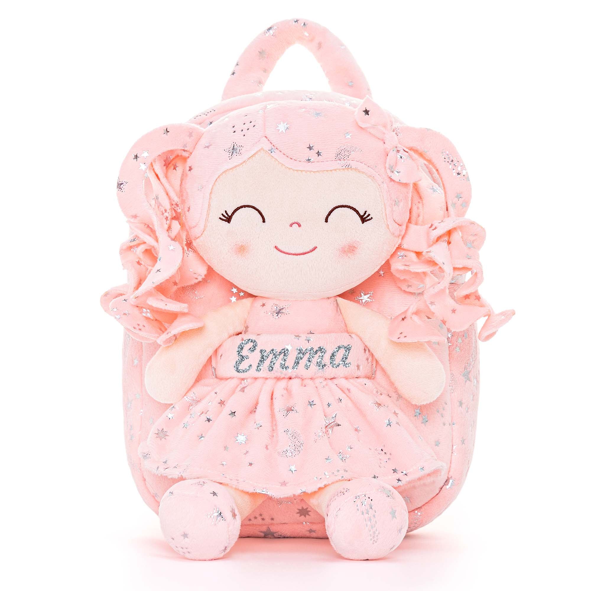 Gloveleya 9 - inch Personalized Starry Sky Girl Backpack Coral - Gloveleya Official