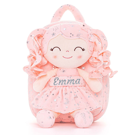 Gloveleya 9 - inch Personalized Starry Sky Girl Backpack Coral - Gloveleya Official