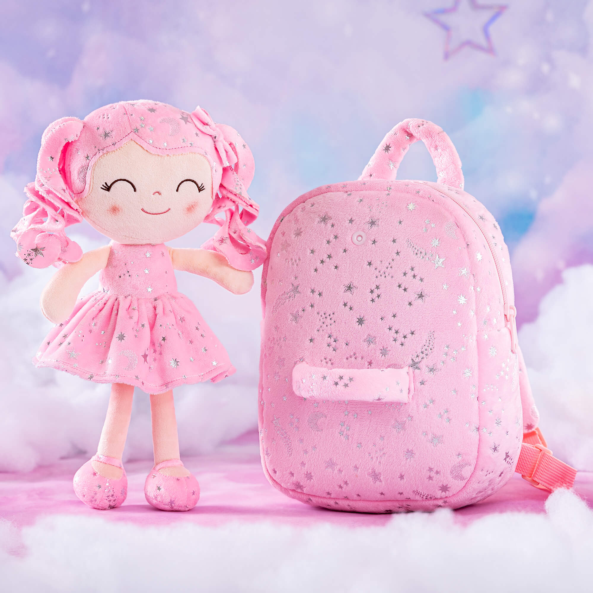 Gloveleya 9 - inch Personalized Starry Sky Girl Backpack Pink - Gloveleya Official