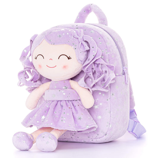 Gloveleya 9 - inch Personalized Starry Sky Girl Backpack Purple - Gloveleya Official