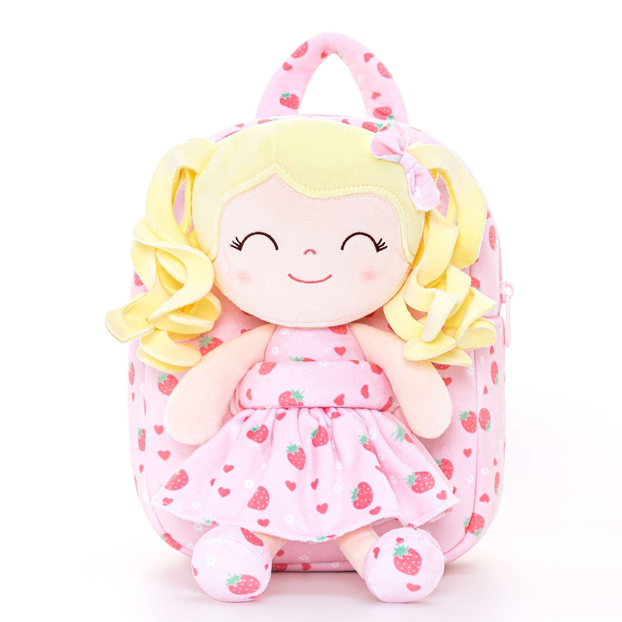 Gloveleya 9 - inch Personalized Toddler Backpack Curly Girl Doll Fruit Series Backpack - Gloveleya Official