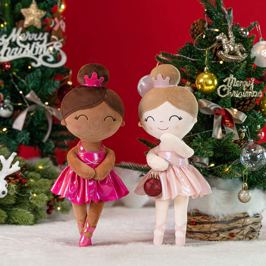 Gloveleya 13-inch Personalized Plush Dolls Iridescent Glitter Ballerina Girl Gifts Ballet Dream - Gloveleya Offical