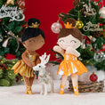 Bild in Galerie-Betrachter laden, Gloveleya 13-inch Personalized Plush Dolls Iridescent Glitter Ballerina Series Tanned Gold Ballet Dream
