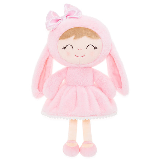 Gloveleya 12-inch Personalized Plush Bunny Doll Pink