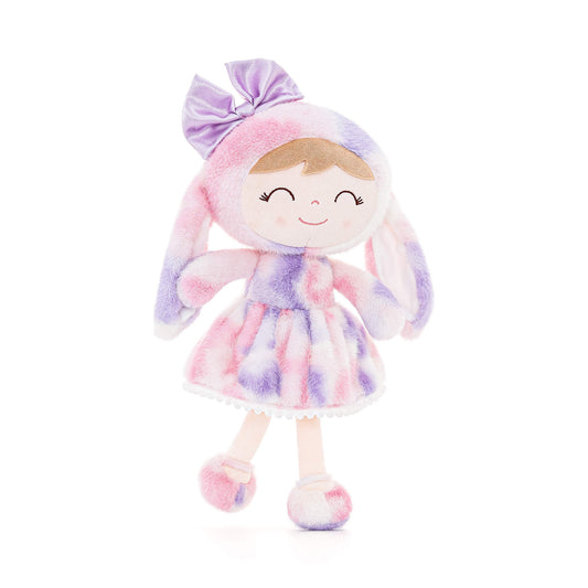 Gloveleya 12-inch Personalized Plush Bunny Doll Pink Purple