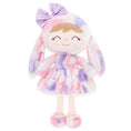 Cargar la imagen en la vista de la galería, Gloveleya 12-inch Personalized Plush Bunny Doll Pink Purple - Gloveleya Offical
