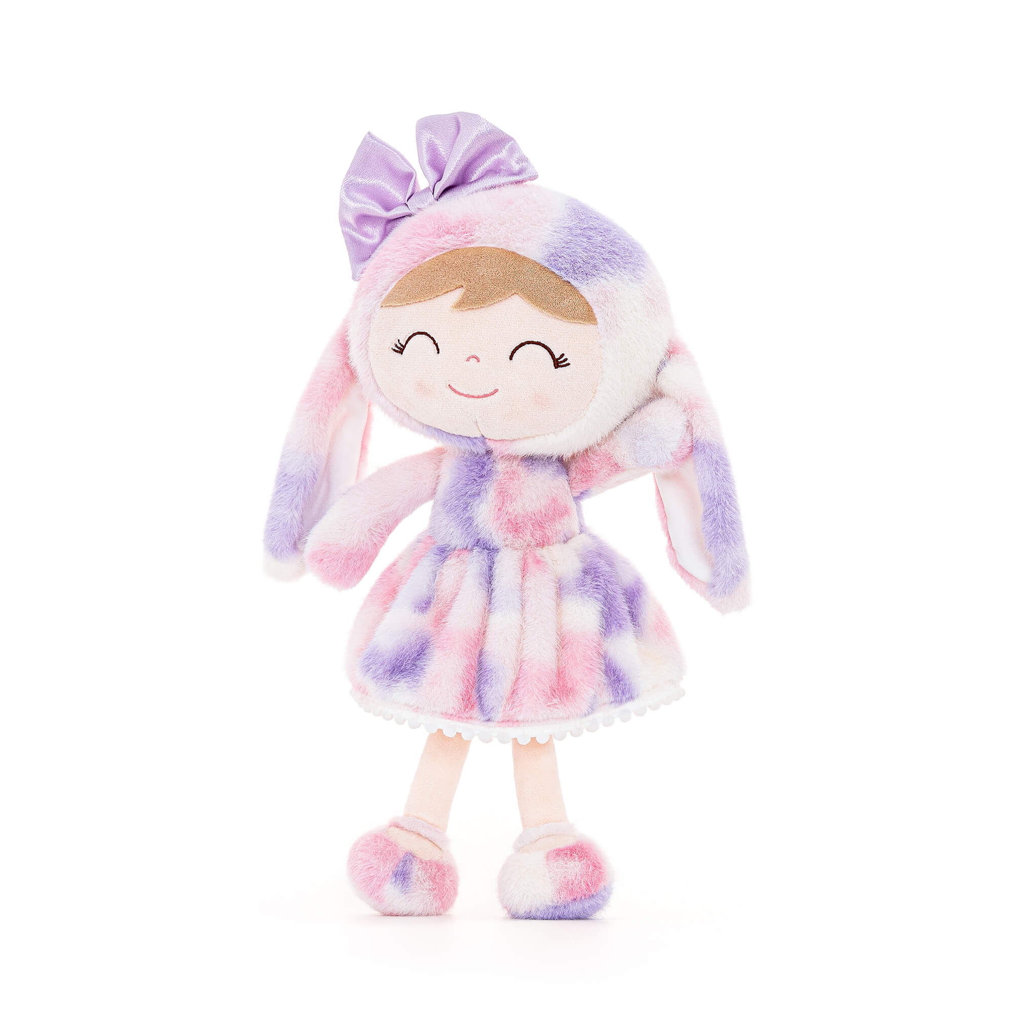 Gloveleya 12-inch Personalized Plush Bunny Doll Pink Purple - Gloveleya Offical