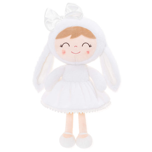 Gloveleya 12-inch Personalized Plush Bunny Doll White