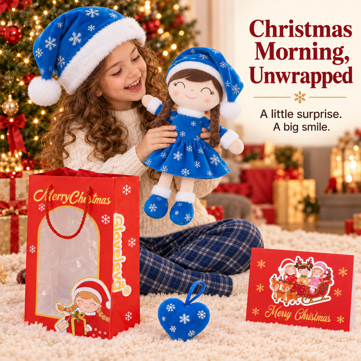 Gloveleya Blue Christmas Doll Gift Set – 5 Pieces - Gloveleya Official