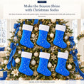 Load image into Gallery viewer, Gloveleya Blue Christmas Stockings – Set of 6 - Gloveleya Official
