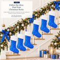 Load image into Gallery viewer, Gloveleya Blue Christmas Stockings – Set of 6 - Gloveleya Official
