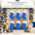 Load image into Gallery viewer, Gloveleya Blue Christmas Stockings – Set of 6 - Gloveleya Official

