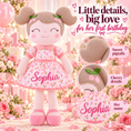 Bild in Galerie-Betrachter laden, Gloveleya 16-inch pink Cherry Girl doll - personalized Sophia gift gallery 8
