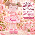 Bild in Galerie-Betrachter laden, Gloveleya 16-inch pink Cherry Girl doll - personalized Sophia gift gallery 9
