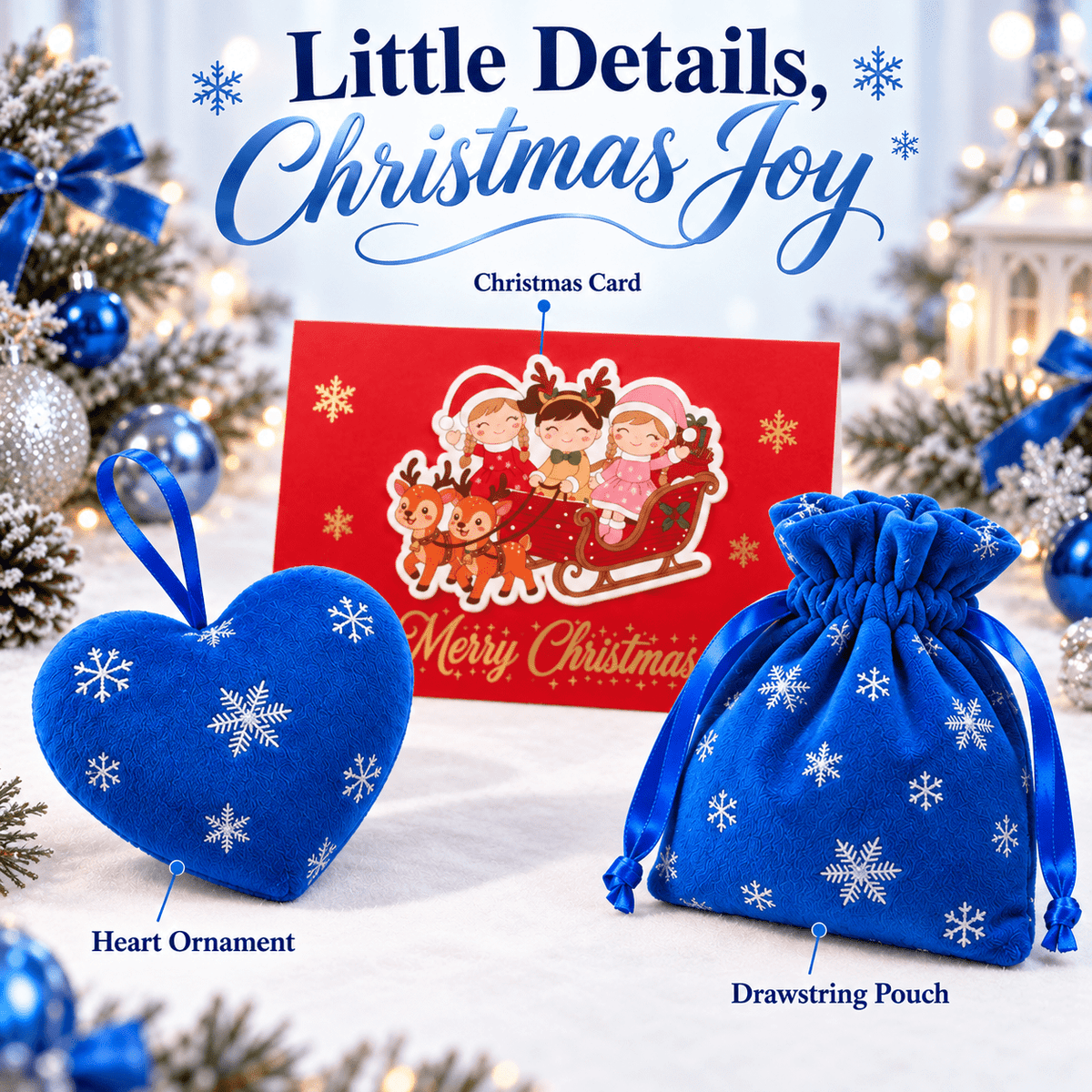 Gloveleya Christmas Doll Gift Box – 8-Piece 10th Anniversary Limited Edition – Blue - Gloveleya Official